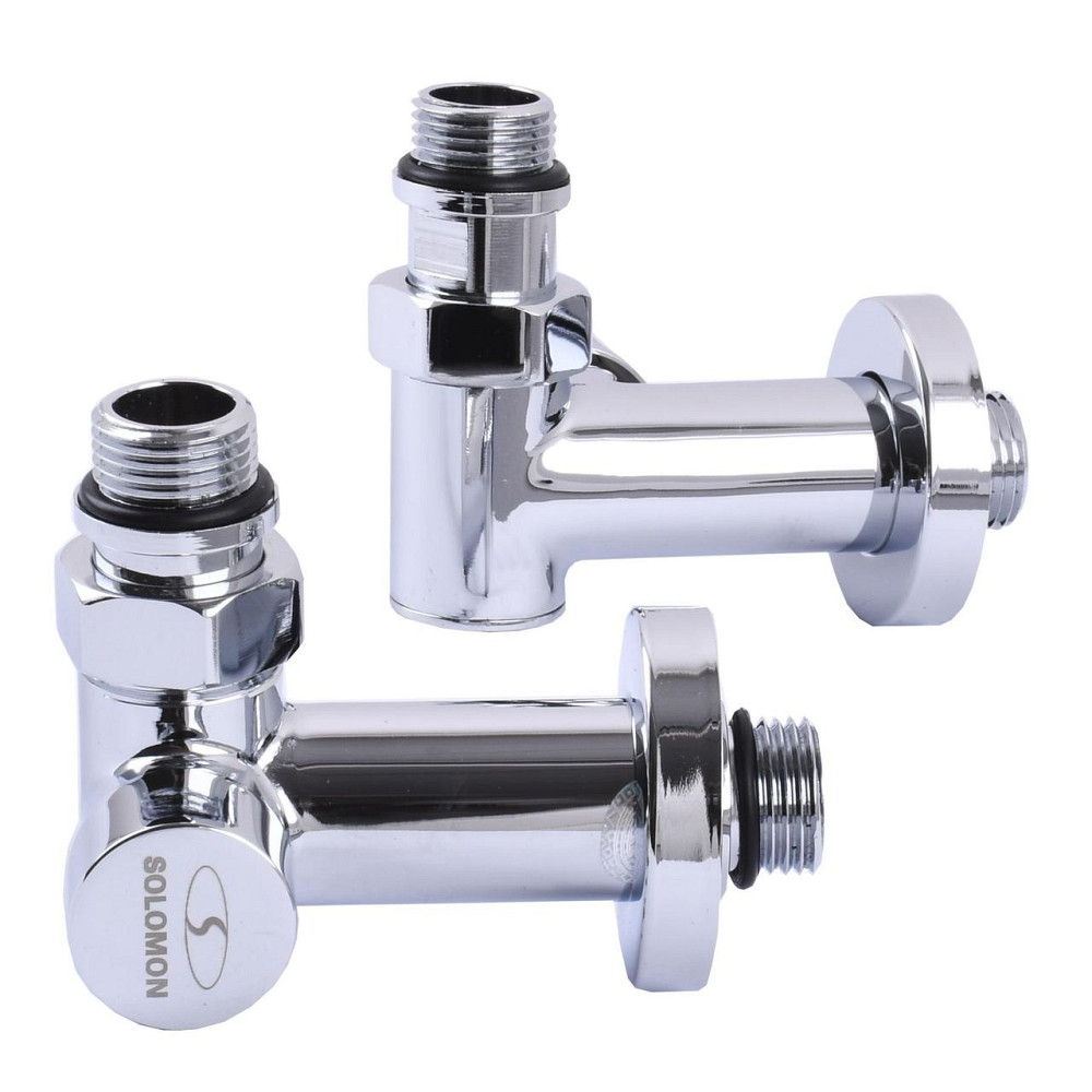 Кран вентильный угловой с американкой SOLOMON LUX 1/2″ CHROM 7777 TEN (2шт.) (000018575) Киев - изображение 2
