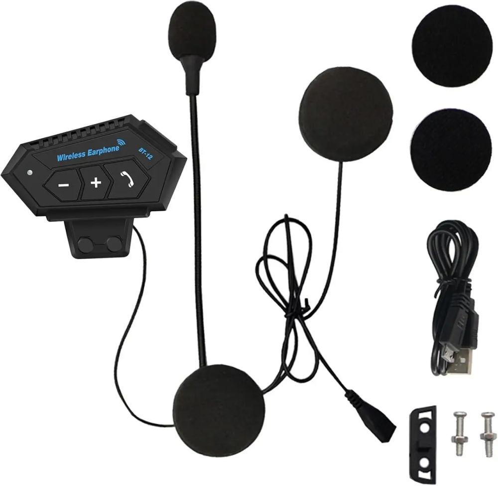 Bluetooth мотогарнітура для шолома Wireless BT12 Луцк - изображение 1