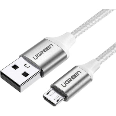 Дата кабель USB 2.0 AM to Micro 5P 1.5m 2A US290 white Ugreen (60152) Винница - изображение 2