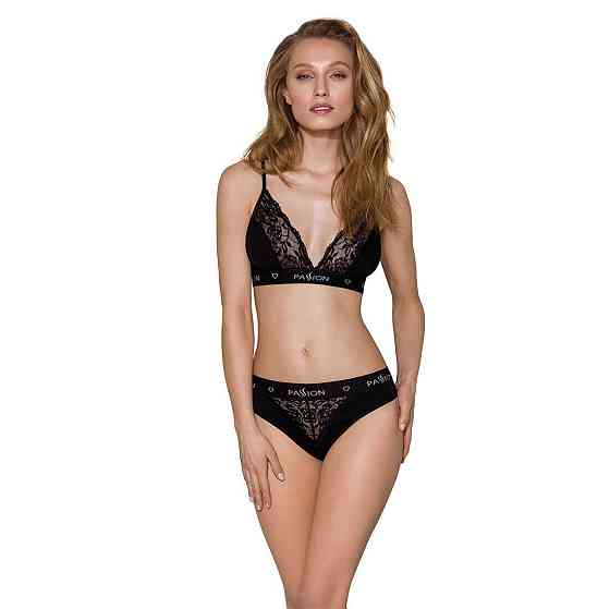 Еластичний топ з мереживом Passion PS001 TOP L, black Sex Aura Київ