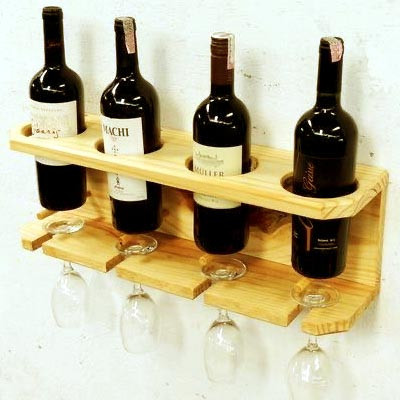 Настенная винная полка 