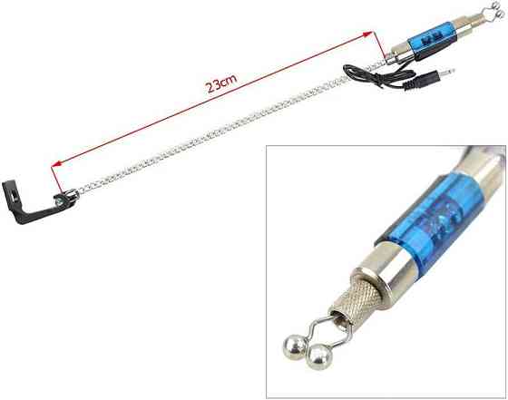 Набір Hirisi для риболовлі — 3 електронні сигналізатори клювання та 3 свінгери на ланцюжку в кейсі Київ