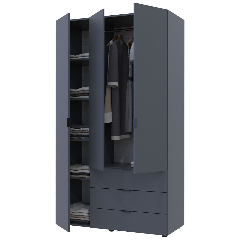 Шафа розпашна для одягу Doros Гелар 116,2х49,5х203,4 см Графіт (DRS-011108) Львів - фото 3