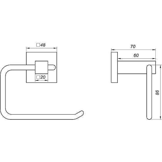 Тримач туалетного паперу Globus Lux SQ 9416  SUS304 Тернопіль