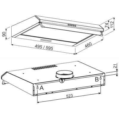 Витяжка кухонна Jantar PHT I LED 50 BR Вінниця