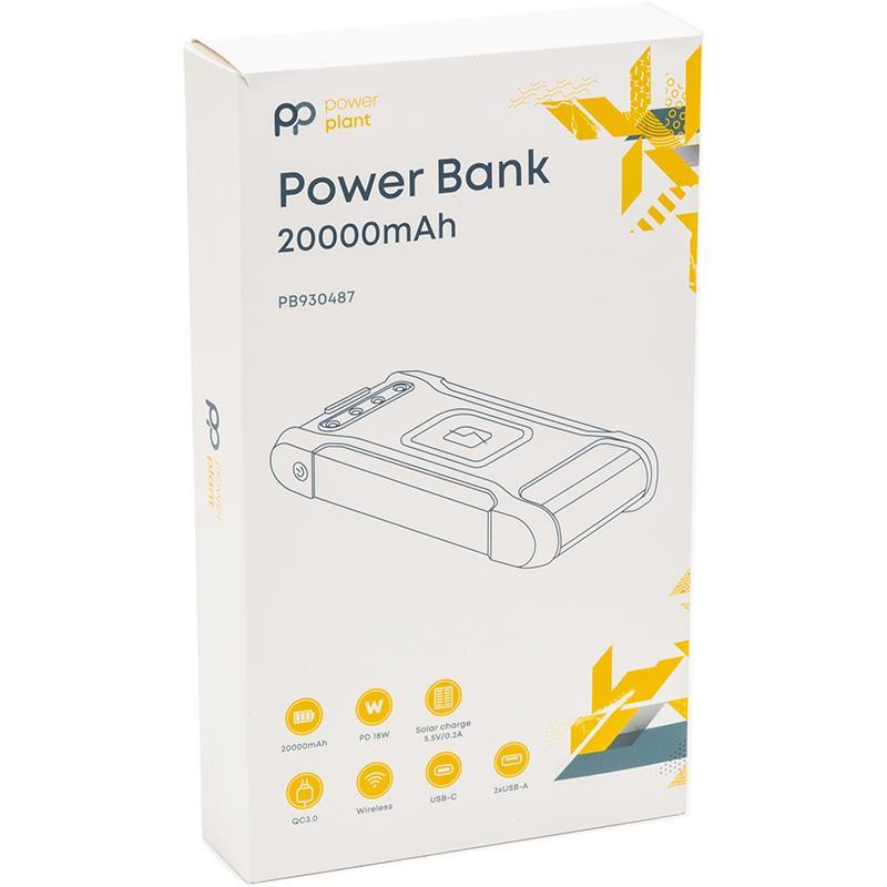 Універсальна мобільна батарея PowerPlant 20000 mAh, Wireless, Solar panel (PB930487) ( 29229 ) Харків - фото 6