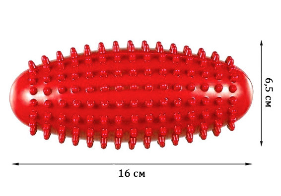 EasyFit Масажний ролик Almond EasyFit овальний з шипами червоний Коломия - фото 2