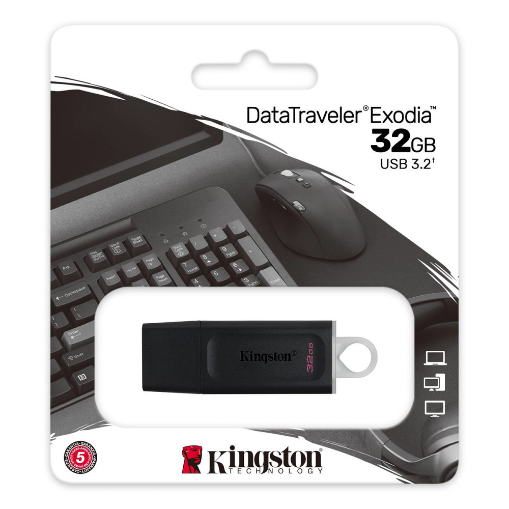 Flash Kingston USB 3.2 DT Exodia 32GB Black/White Киев - изображение 1