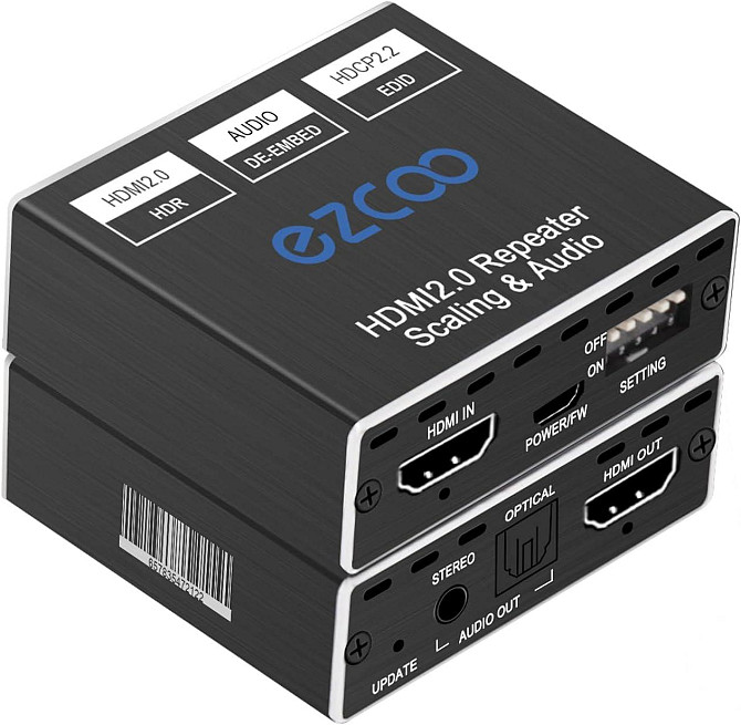 HDMI 2.0 аудіо-екстрактор 4K 60Hz, SPDIF 5.1CH, 3.5 мм L/R, HDR, EDID, HDCP 2.2, сумісність з PS5, X Київ - фото 3