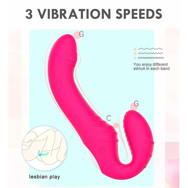 Безремневий силіконовий страпон із вібрацією й пультом Love Rider Вінниця - фото 8