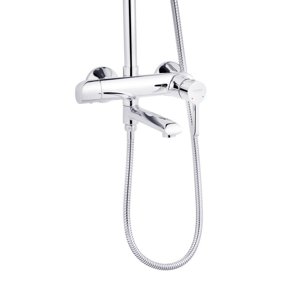 Душева система з виливом Kroner KRP Essen - C063 хром Київ - фото 3