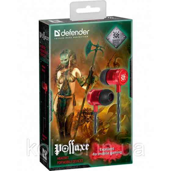 Навушники з мікрофоном Defender Pollaxe Black+Red (64453) Киев