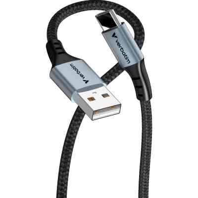 Дата кабель USB 2.0 AM to USB-C 1.2m black Verbatim (31843) Винница