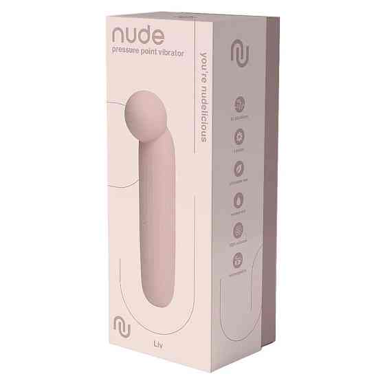 Точковий вібратор NUDE LIV у форматі тревел, рожево-бежевий Sex Aura Київ