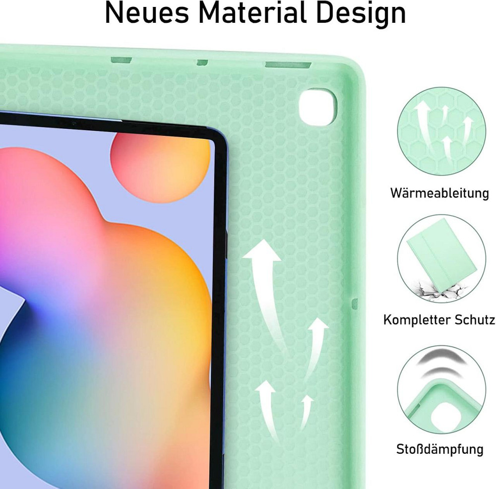 Чехол-клавиатура для Samsung Galaxy Tab S6 Lite P610/P615/P613/P619 Зеленый съемная Bluetooth клавиатура Киев - изображение 6