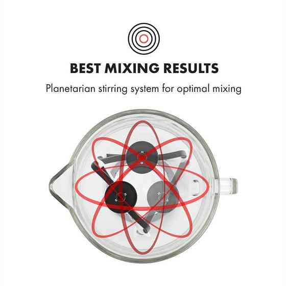 Кухонний комбайн Lucia Argentea 2G, блендер-м'ясорубка, 1300 Вт, без BPA, сріблястий (Німеччина, читати Рівне