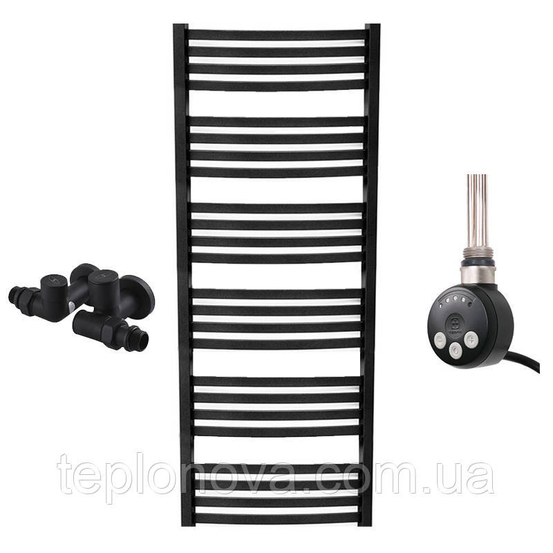 Комбинированный Полотенцесушитель Черный Плоский 1460х500 Terma Dorota Черновцы - изображение 2
