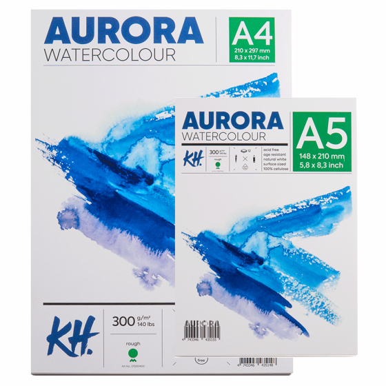 Альбом для акварели Watercolour 300г/м2 12 л Rough крупное зерно Aurora Киев