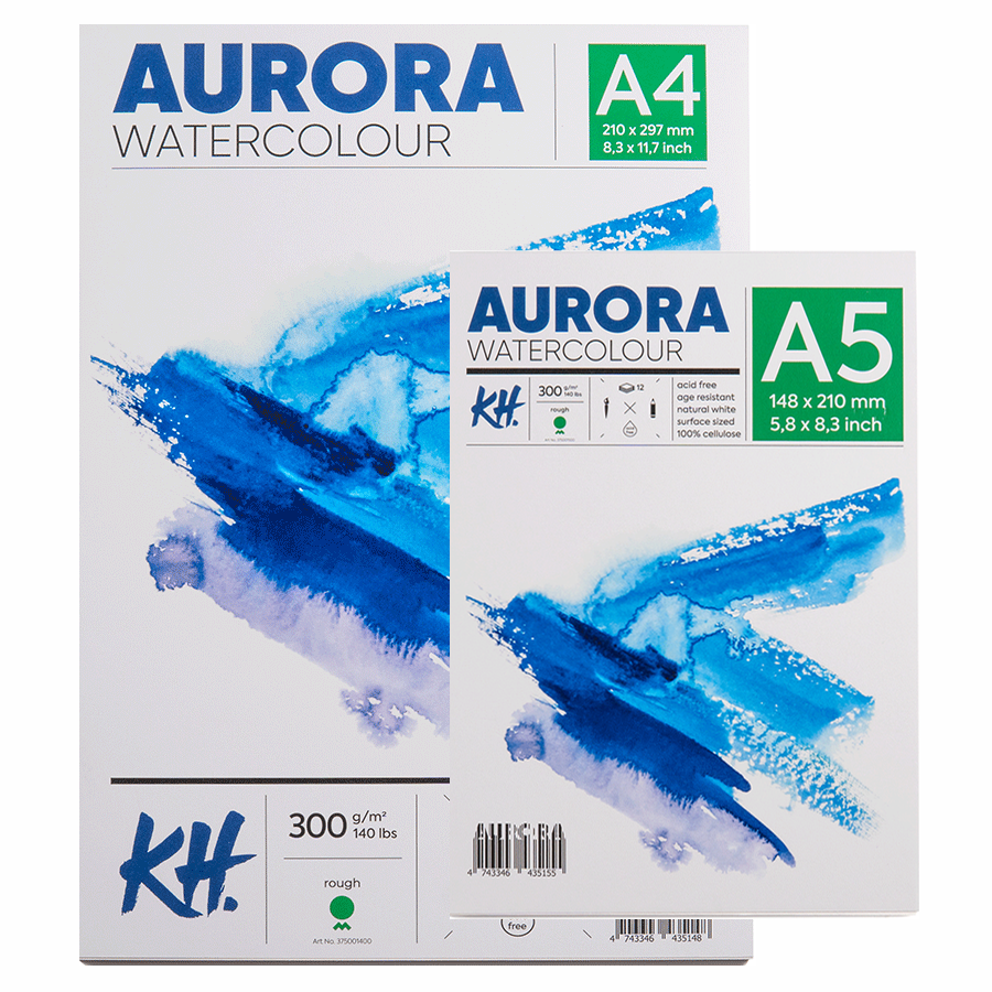 Альбом для акварели Watercolour 300г/м2 12 л Rough крупное зерно Aurora Киев - изображение 1