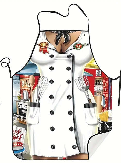 Фартух з приколом для жінок Кухарка 75 на 60 см різнобарвний Київ - фото 2