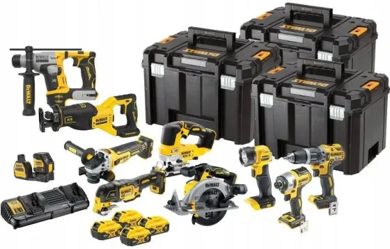 Zestaw narzędzi Combo DeWalt DCK1012P4T-QW 18V XR 4x5,0Ah Li-Ion (DCD796, DCF887, DCS565, DCS382, DCS356, DCS334, DCH172, DCG405, Київ