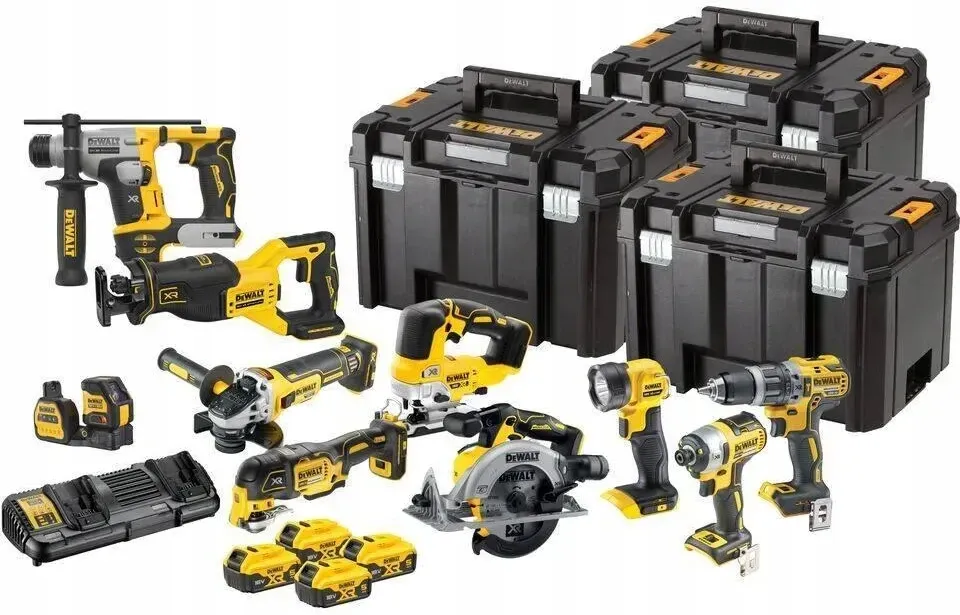 Zestaw narzędzi Combo DeWalt DCK1012P4T-QW 18V XR 4x5,0Ah Li-Ion (DCD796, DCF887, DCS565, DCS382, DCS356, DCS334, DCH172, DCG405, Київ - фото 1