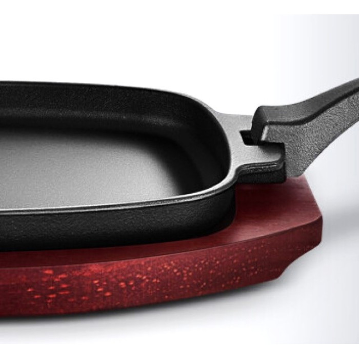 Чавунна сковорода зі знімною ручкою і підставкою 33,5х21 см GRILLI 777201 Код: 012734 Рівне - фото 4