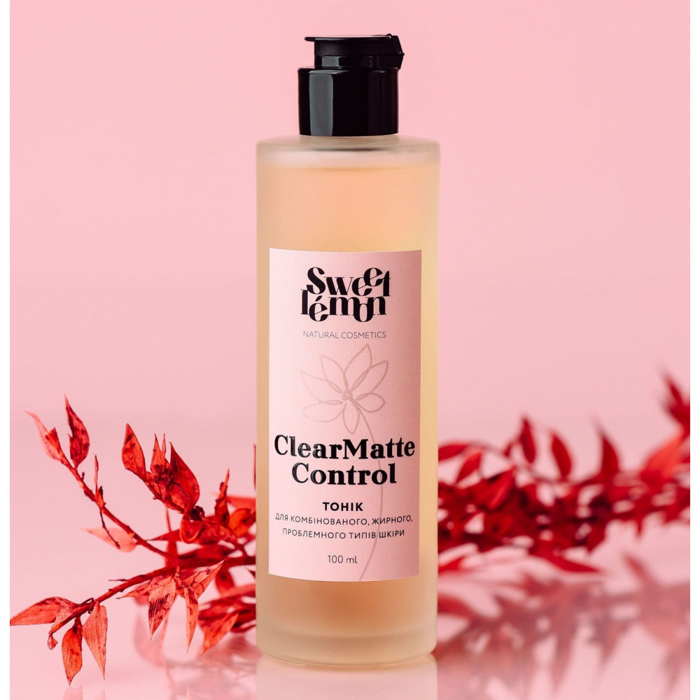 Тонік для комбінованої, жирної та проблемної шкіри ClearMatte Control Sweet Lemon 100 мл Київ - фото 3