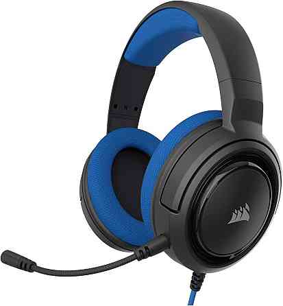 Гарнітура CORSAIR HS35 Stereo для ігор, дротова, знімний мікрофон, 3.5 мм, для ПК, PS5, Xbox, Switch, накладні ігрові навушники Київ