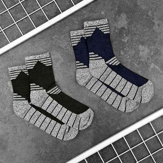 Сині з сірими вставками чоловіча шкарпетки спортивні Pobedov Heat Київ