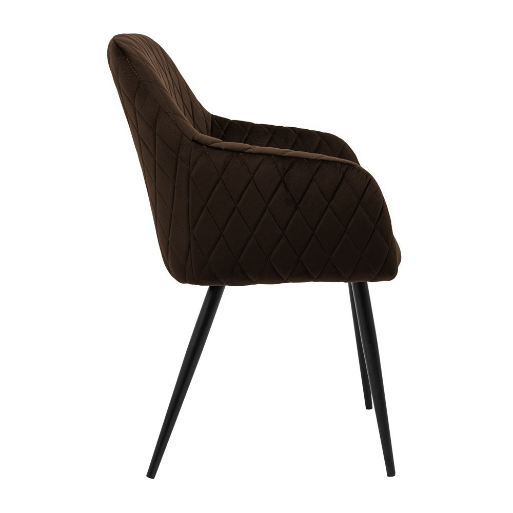 Стілець крісло м'який LibertyDesign U Jasmine 28 чорні ніжки Темно-коричневий Київ - фото 3