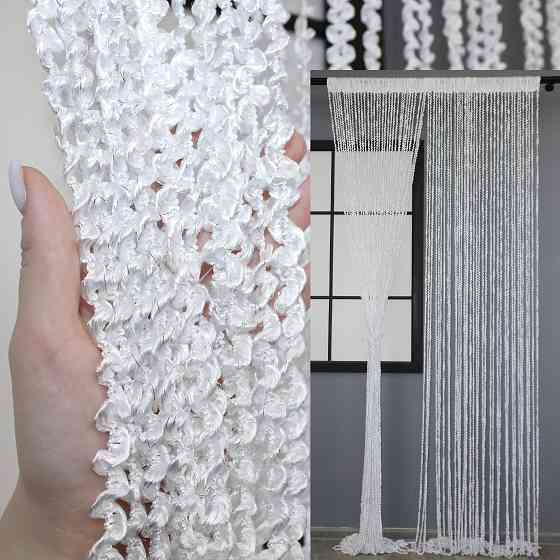 Штори-нитки спіраль з люрексом Білий 300х300см 1 шт (61-051) Київ