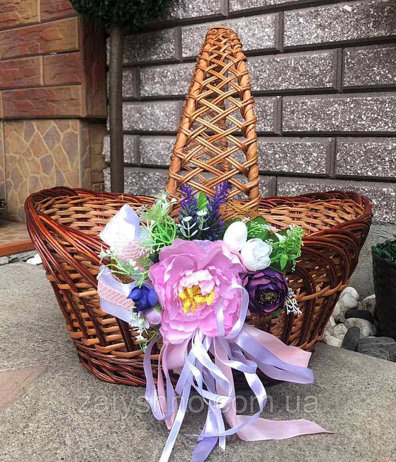 Кошик великодній плетений великий місткий Київ - фото 2