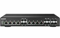 Комутатор Qnap QSW-IM1200-8C 12-portowy przełącznik 4x 10GbE SFP+, 8x 10GbE SFP+/RJ45, 1 x 1GbE do zarządzania (QSWIM12008C) Київ