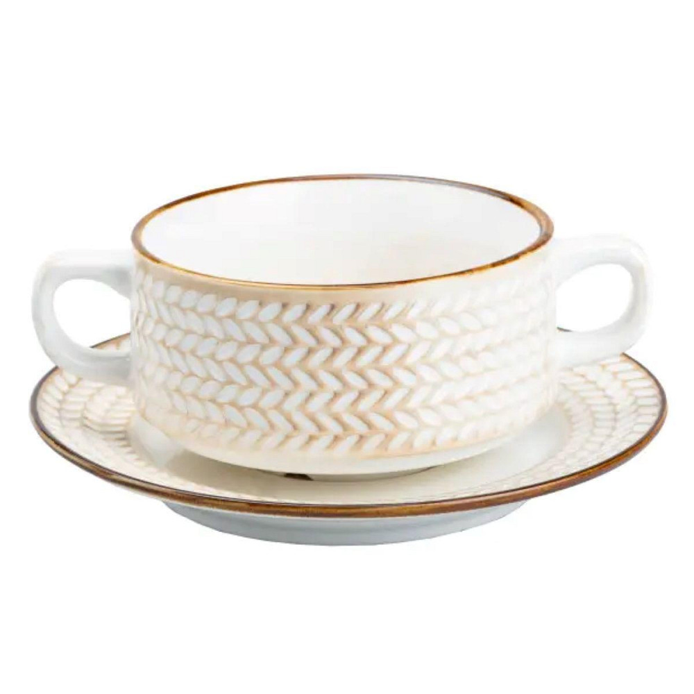 Глубокая тарелка для супа с блюдцем 300 мл Киев - изображение 1