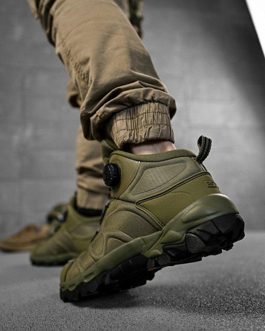 Тактичні черевики на автозав'язці олива ВТ7982 Одеса - фото 11