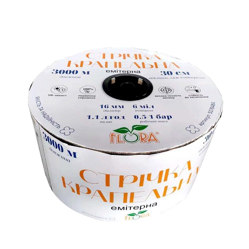 Крапельна стрічка з пласким емітером d16мм 20см 8 mil 1,38л 1000м SIGMA Житомир - фото 1