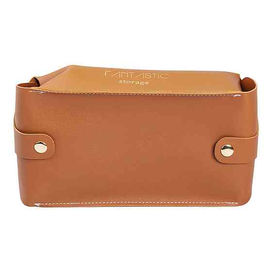 Yiwu Серветниця з еко шкіри 21х12х8 см контейнер для серветок в автомобіль Коричневий HP-3-210B Коломыя