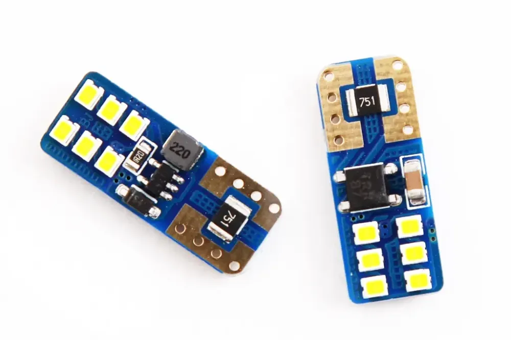 Лампа диодная 12В безцок. T10 12-SMD 2016 CAN Cyclone 300лм (2 шт.) Винница - изображение 1