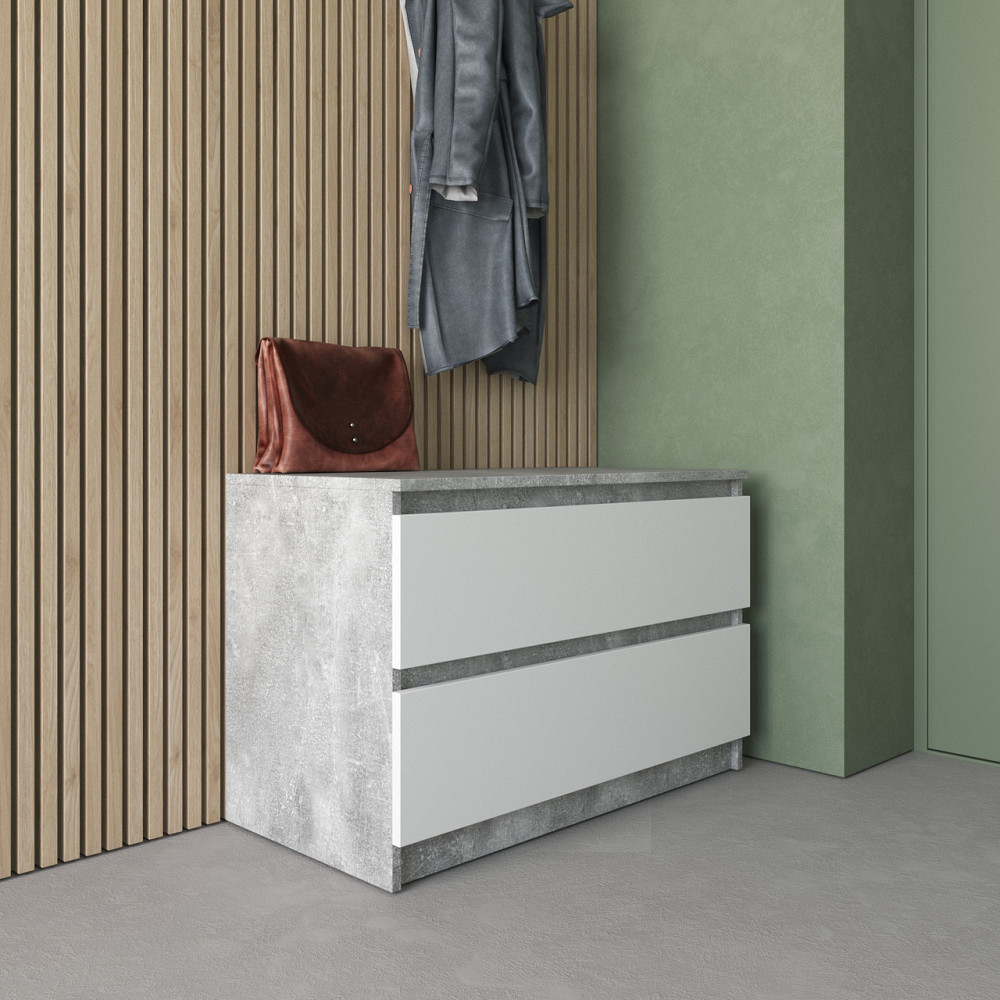 Комод VAYS R-19, 2 шухляди без ручок, ЛДСП, 80×40×53 см - для передпокою, спальні, вітальні Львів - фото 5