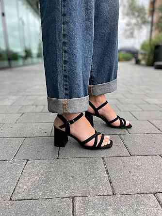 L&M Босоніжки жіночі L&M F132-2 чорні (літо, еко-замша) (5856) Коломия