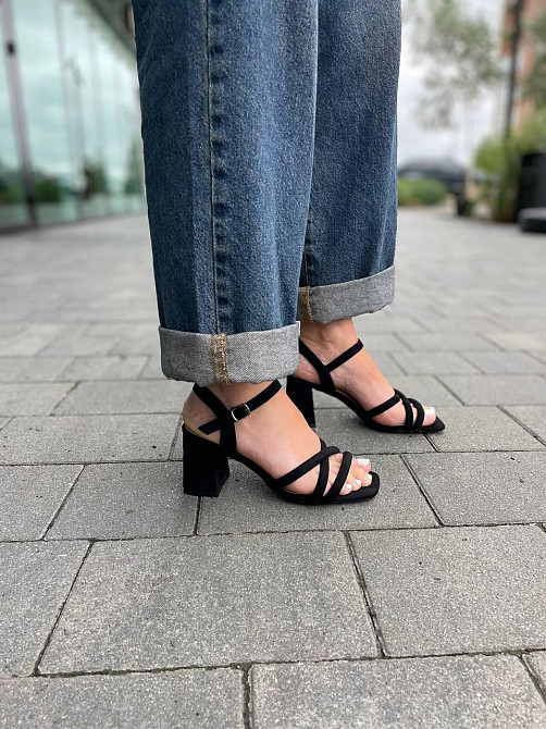 L&M Босоніжки жіночі L&M F132-2 чорні (літо, еко-замша) (5856) Коломыя - изображение 5