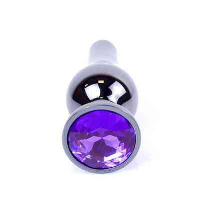 Анальна пробка - Jewellery Dark Silver BUTT PLUG- Purple Sex Aura Київ