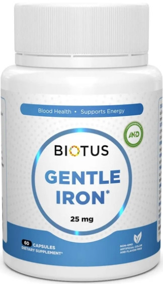 Железо Biotus Gentle Iron 25 мг 60 капс Киев - изображение 1