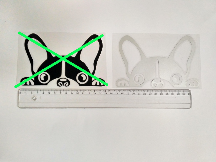 Наклейка на авто Собака светоотражающая Тюнинг авт Киев - изображение 1