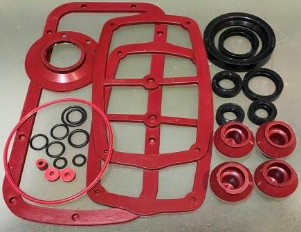 Сальники (набор) мотоцикл Днепр , Мт(полный) красный c прокладкой поддона качественныйI Мукачево - изображение 1