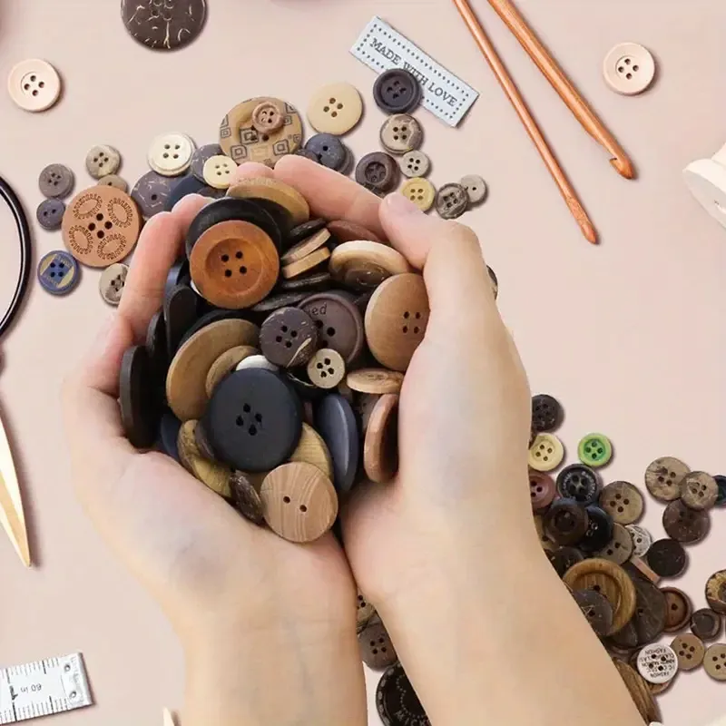 Набір ґудзиків 50 шт – мікс розмірів і кольорів Київ - фото 2