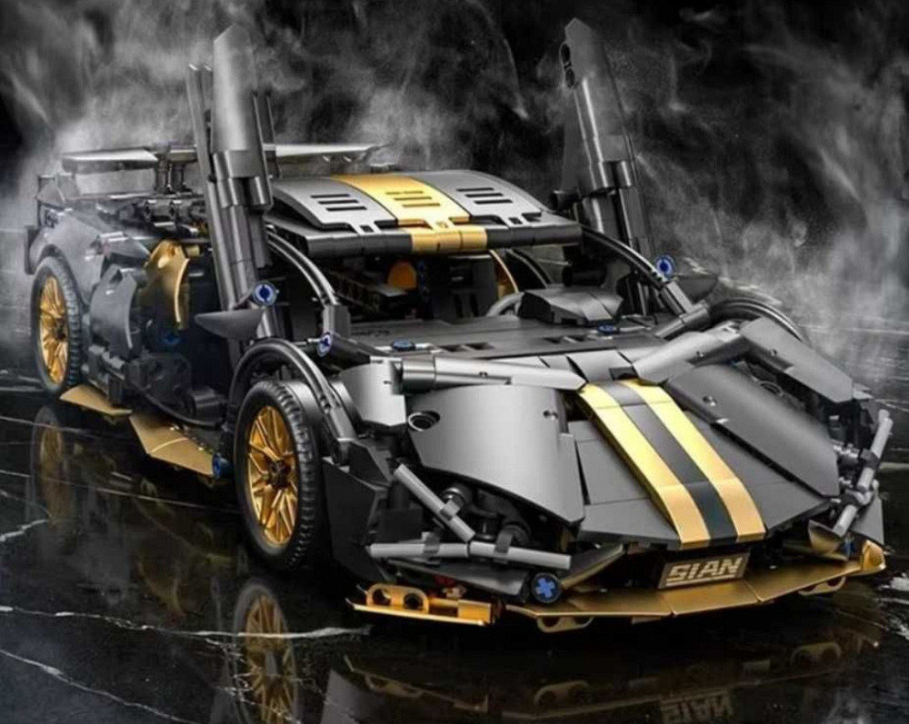 Конструктор машинка  Technic Lamborghini Super car 1280 деталей вмаштабі 1:14 Ламборджині чорна Київ - фото 7
