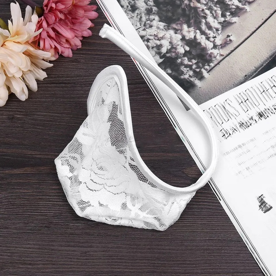 Стринги без лямок мужские кружевные one size белый Киев - изображение 1