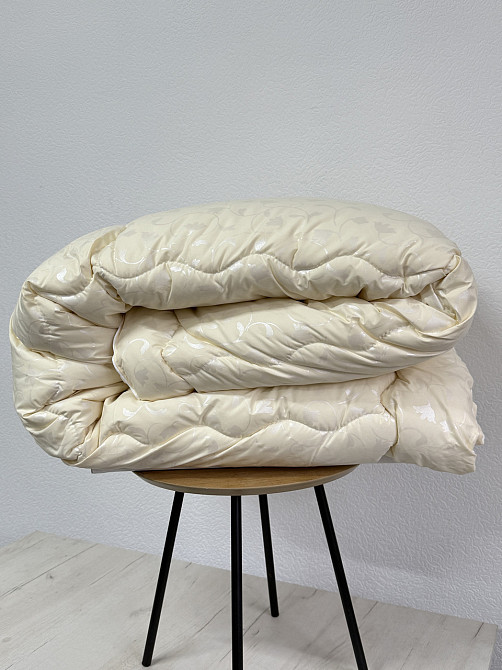 Ecotton Ковдра Ecotton двоспальна Євро 200х220 см штучний пух стьогана молочна Коломия - фото 7